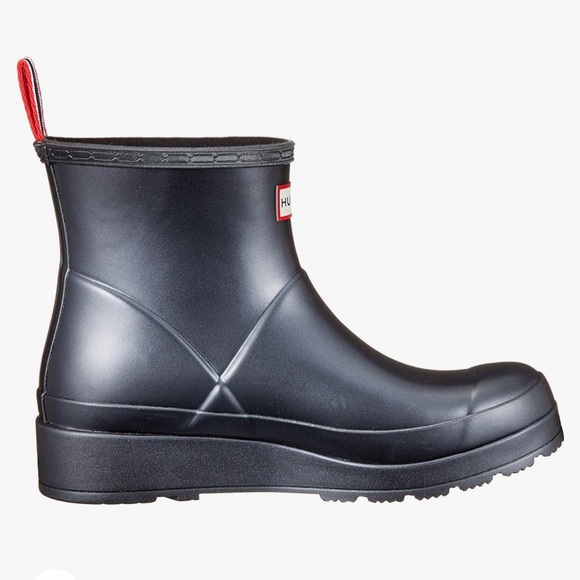 Hunter Play Short Nebula Black Rubber Rain Boots - Picture 2 of 16
